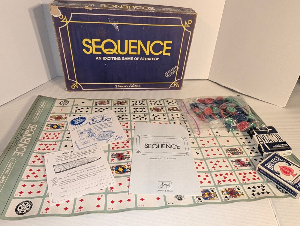 Vtg Sequence Deluxe Edition Jax 1995 Complete Instructions Cushioned Mat